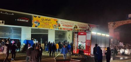 حريق بأحد المحال التجارية في برطعة